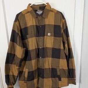 Carhatt Hamilton Fleece Lined Flannel Shirt SZ L